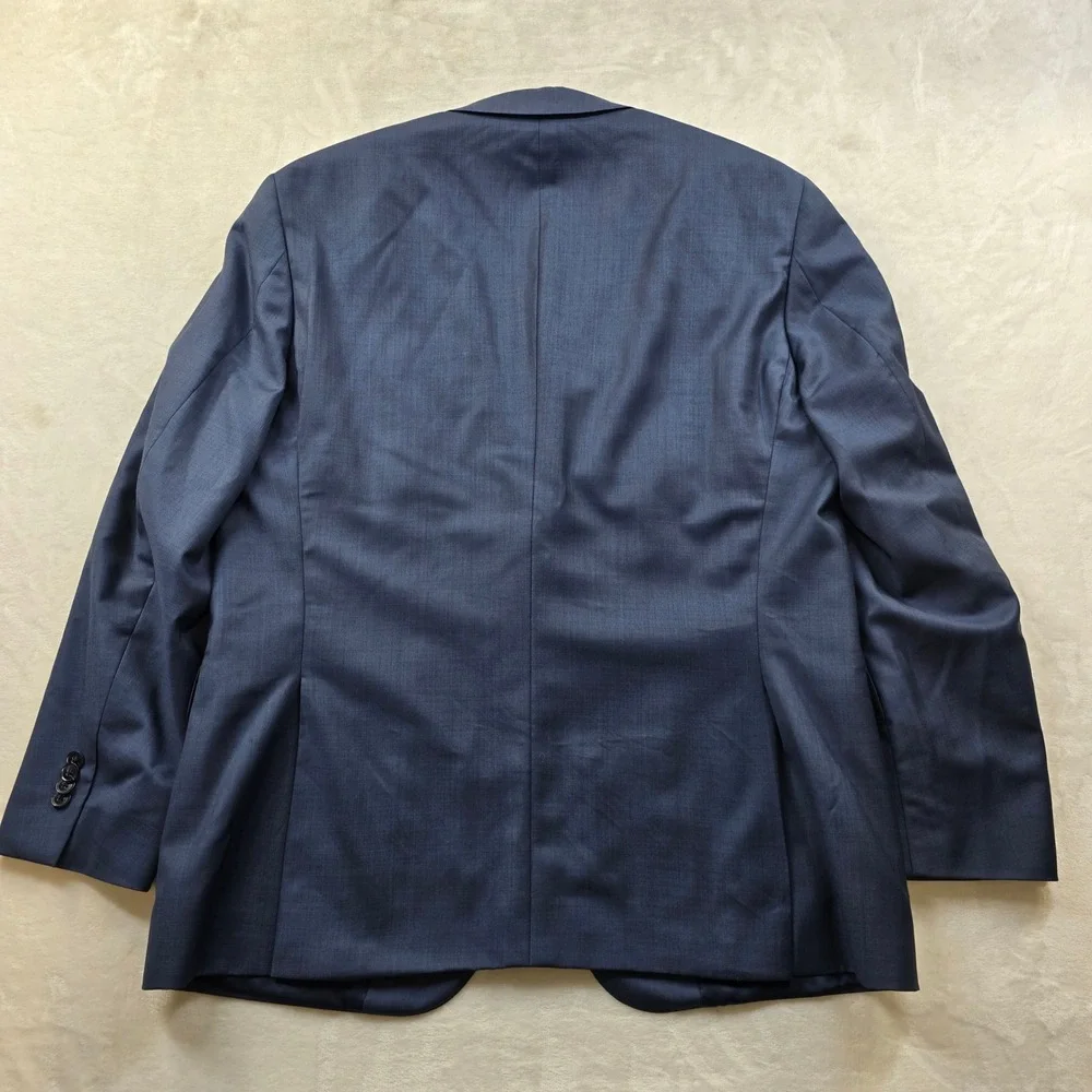 Peter Millar Wool Suit Jacket Mens 46R‎ 46 Blue Blazer Sport Coat